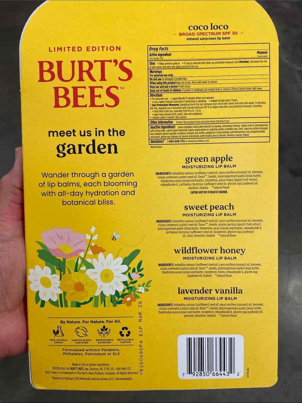 Burt's Bees Lip Balm 10 Pack Limited Edition